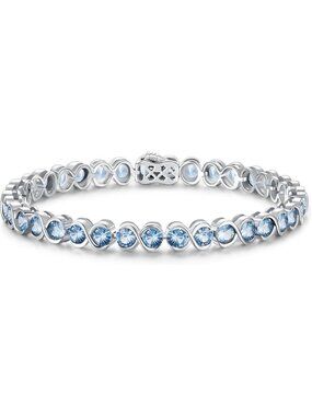 Stunning Round Cut Birthstone Tennis Bracelet for Women - Elegant & Sparkling